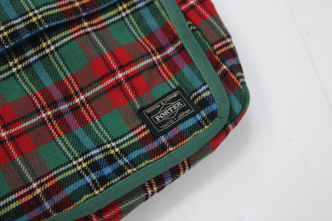 PORTER 레드 체크 울 타탄 크로스백 상품이미지4