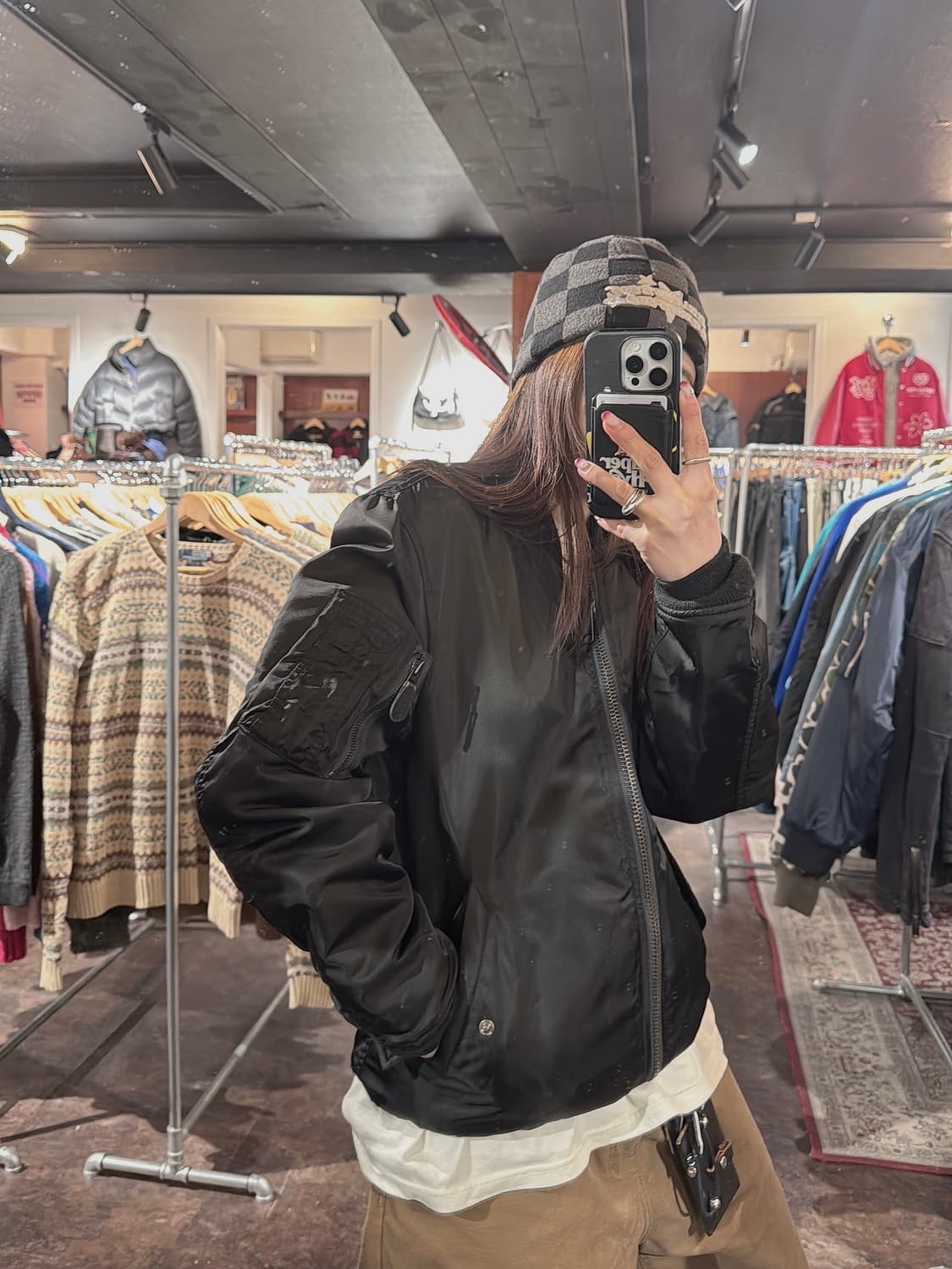 avirex 아비렉스 리버시블 빈티지 MA1 플라이트자켓 항공점퍼 M 상품이미지8