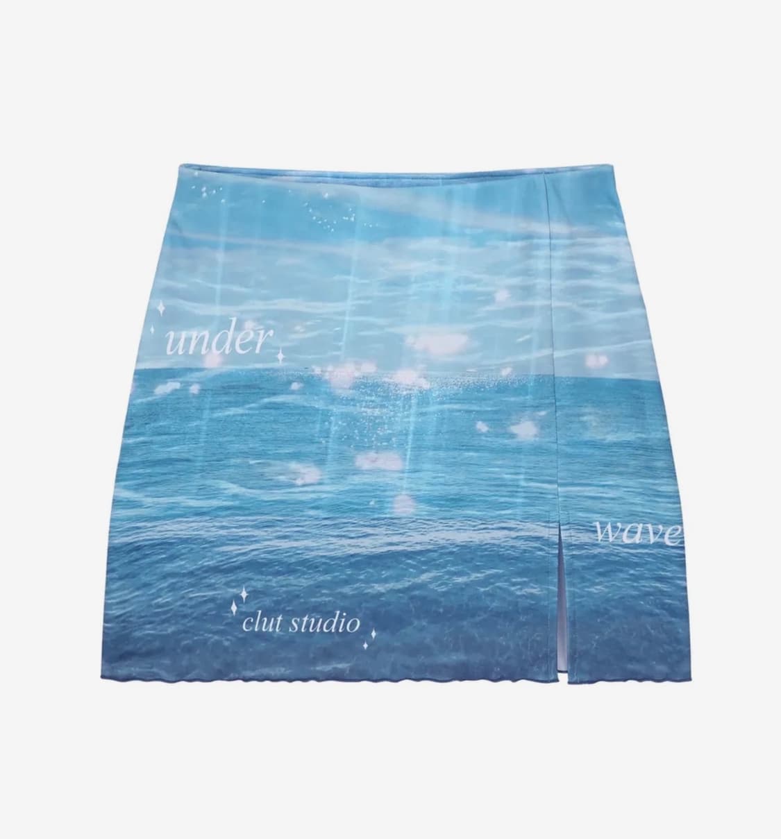 클럿스튜디오 언더 웨이브 트임 스커트 바다 물결 윤슬 여름 상품이미지4