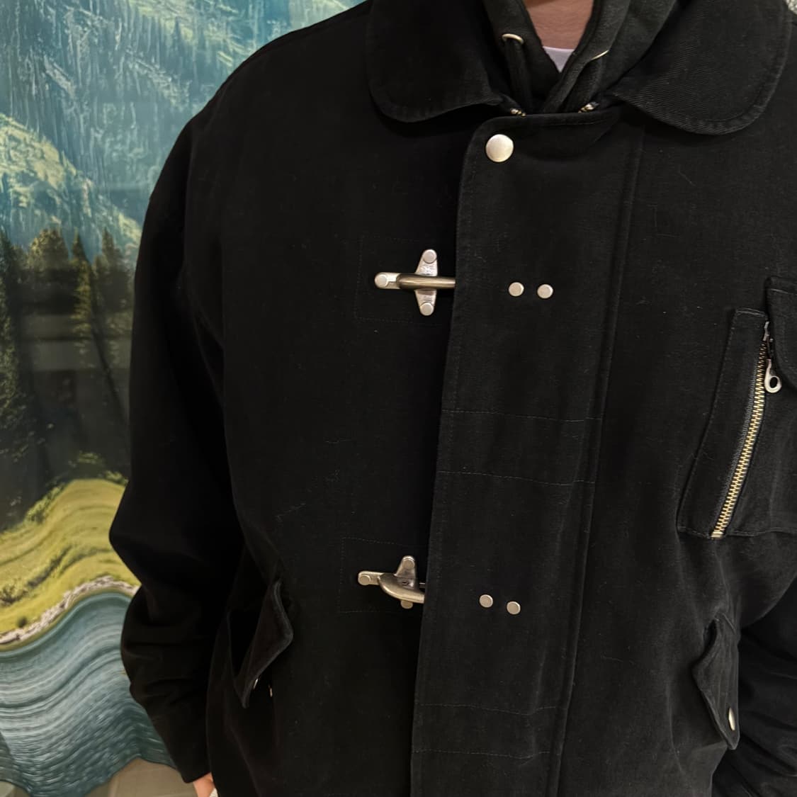 쿠어 워시드 파이어맨 자켓 (워시드블랙) 상품이미지4