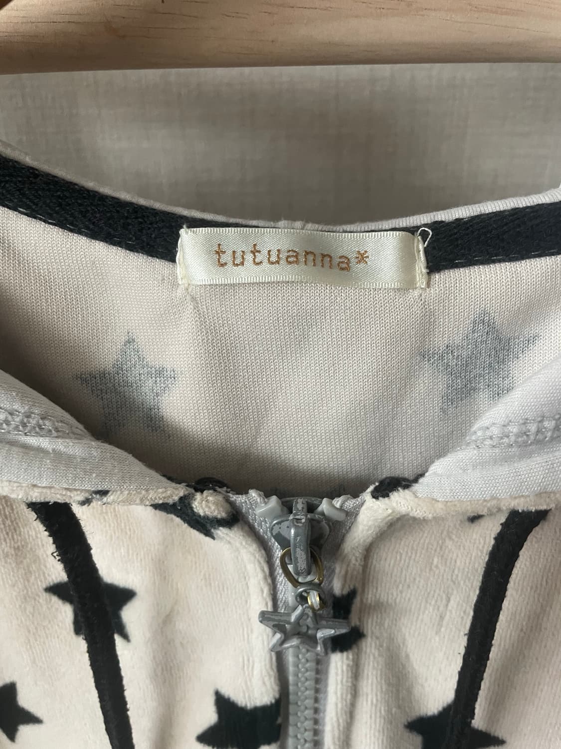 모리걸 빈티지 별 패턴 후드집업 🖤⭐️ 상품이미지2