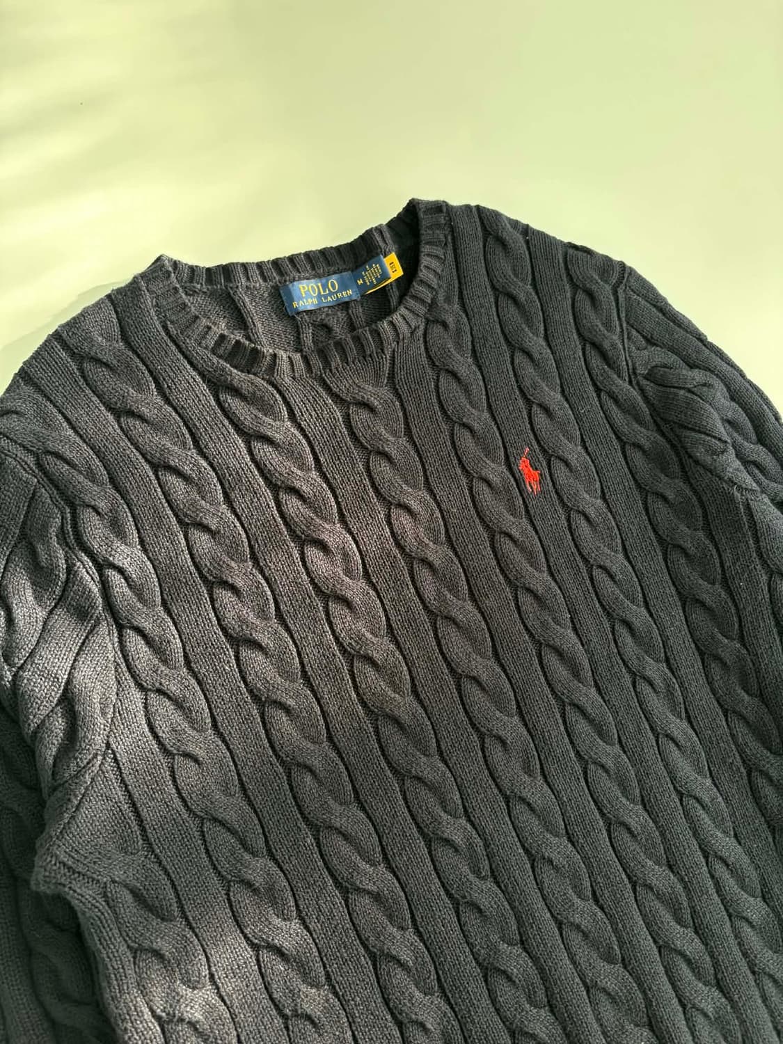 [M] 폴로 랄프로렌 네이비 케이블 코튼 니트 스웨터 상품이미지6