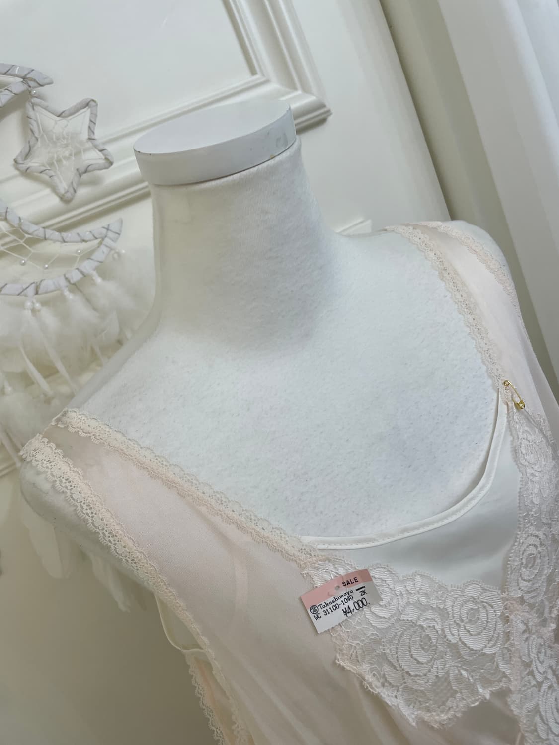 sheer pink lace point shirring slip opc 상품이미지8