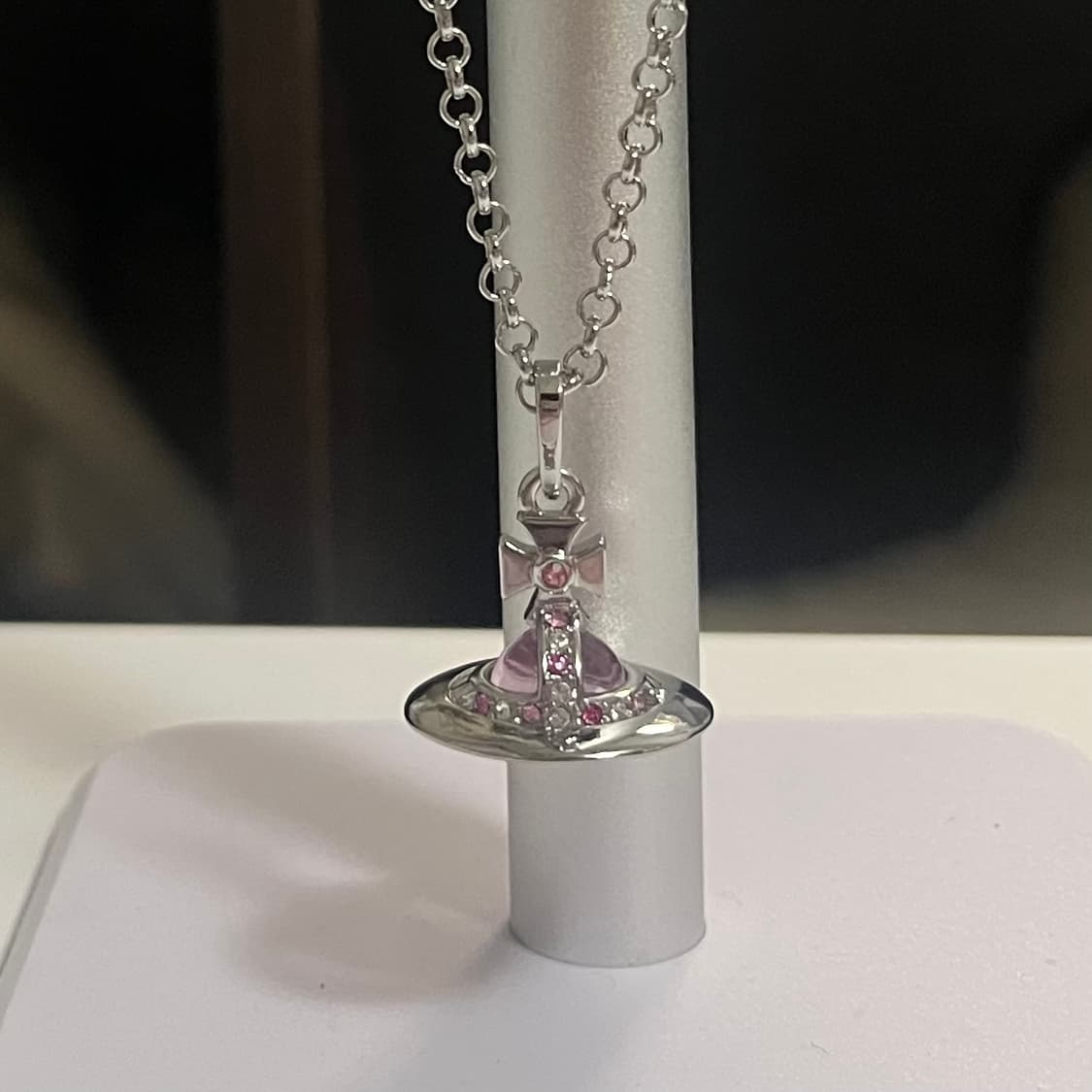 비비안웨스트우드 핑크 orb 목걸이 상품이미지1