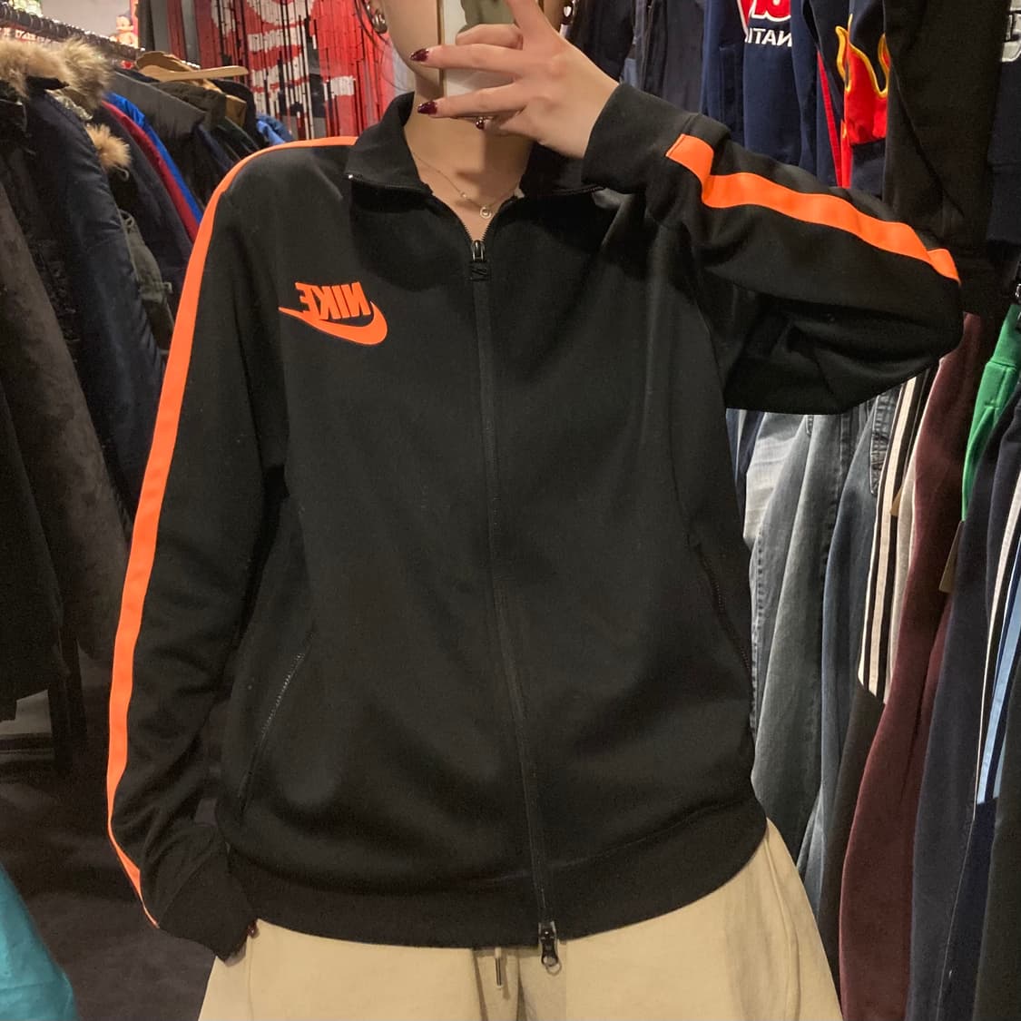 [IM] 나이키 블랙 오렌지 져지 집업 상품이미지3