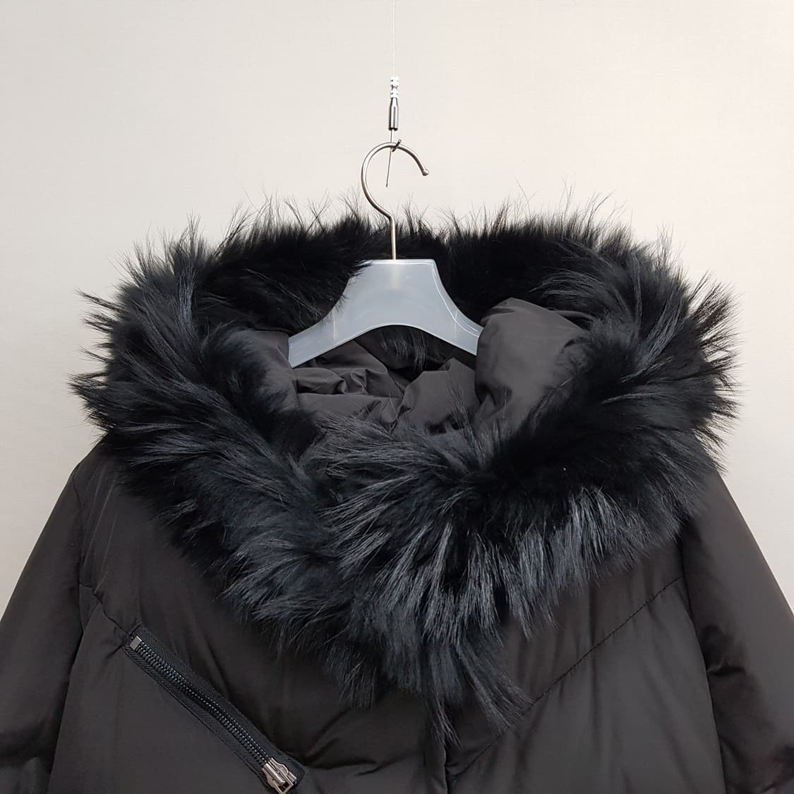 maje 마쥬 라쿤퍼 후드 구스다운 롱 패딩 79-86-160사이즈 상품이미지2