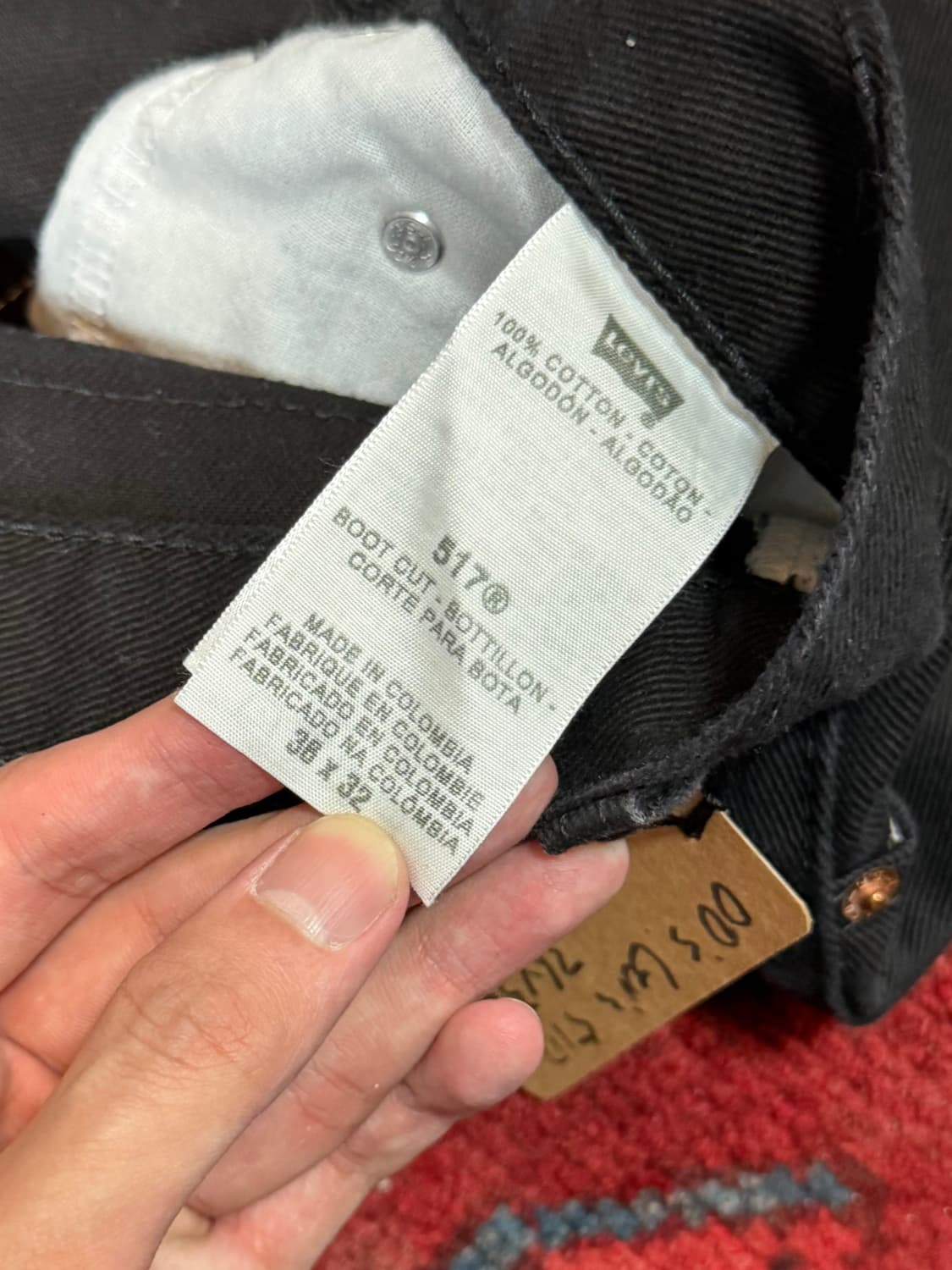 00's 빈티지 리바이스 517 블랙 플레어진 신품급 컨디션 상품이미지10