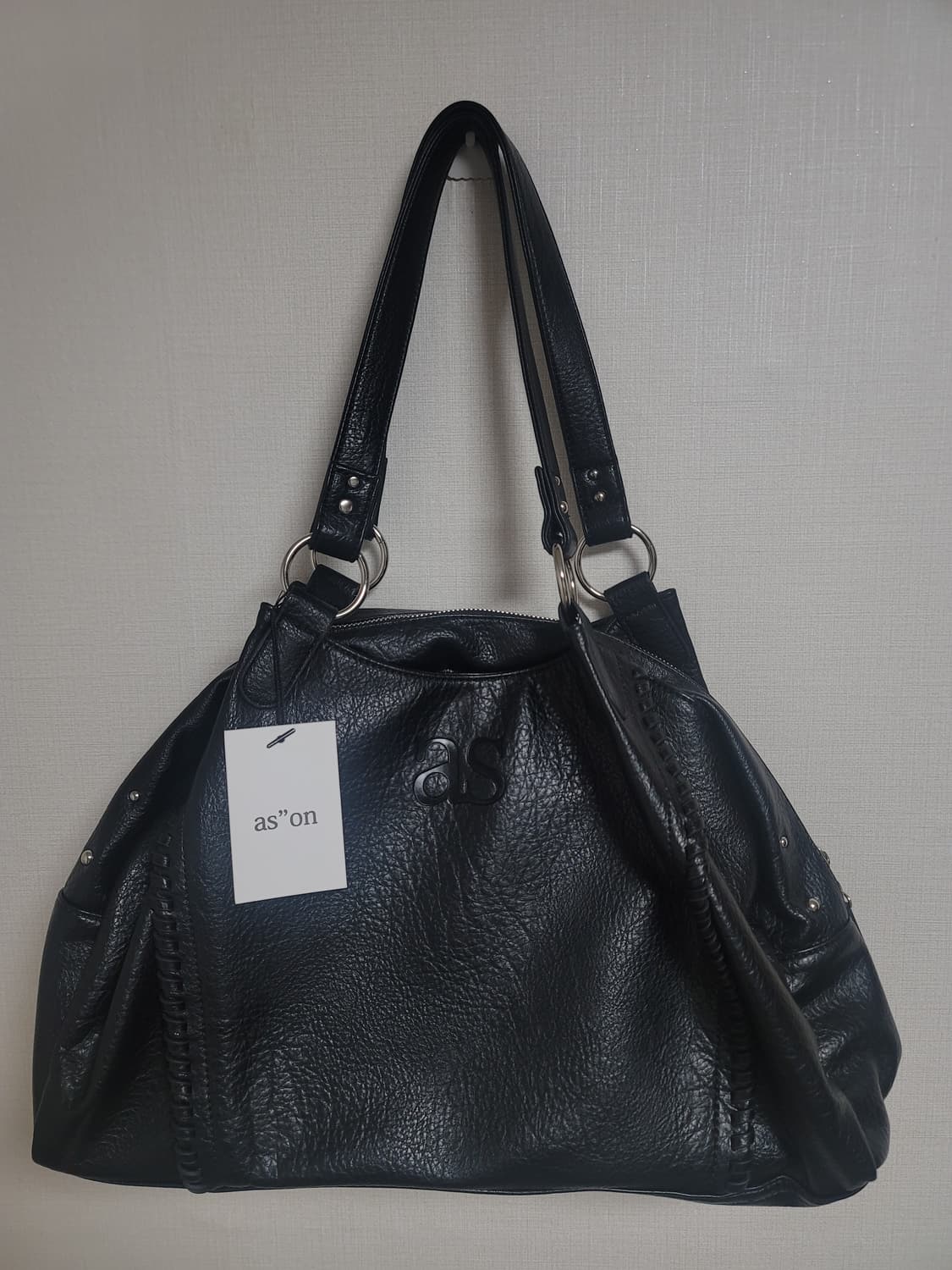 애즈온 보니타 빅 백_블랙 상품이미지1