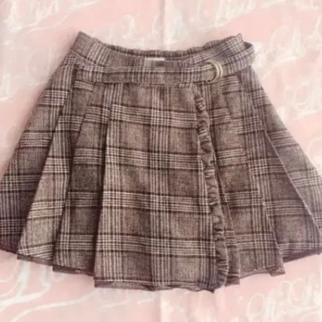 리즈리사 큐롯 초코 브라운 울 플리츠 스커트 대장템 상품이미지1