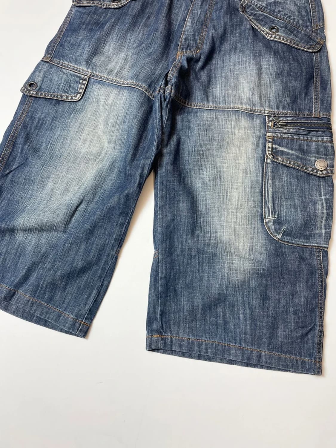 푸부 FUBU 00's 멀티포켓 카고 데님 버뮤다 팬츠 PN9625 상품이미지4