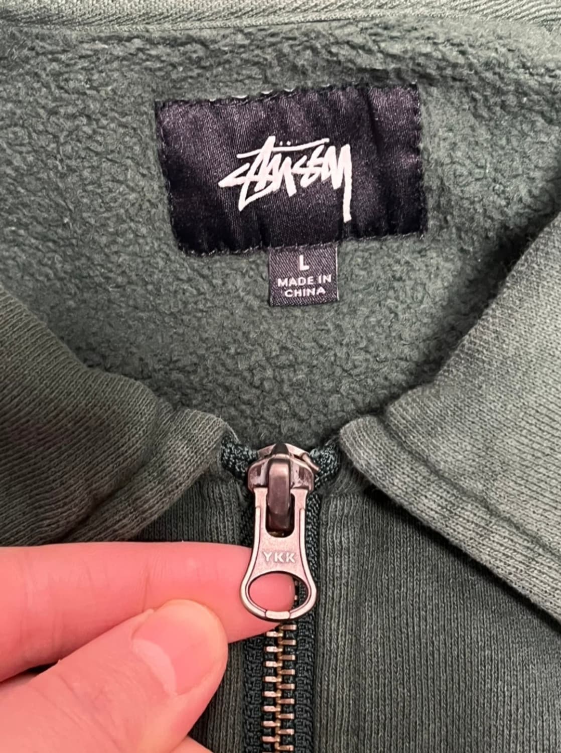 스투시 하프집업 맨투맨 L 상품이미지3