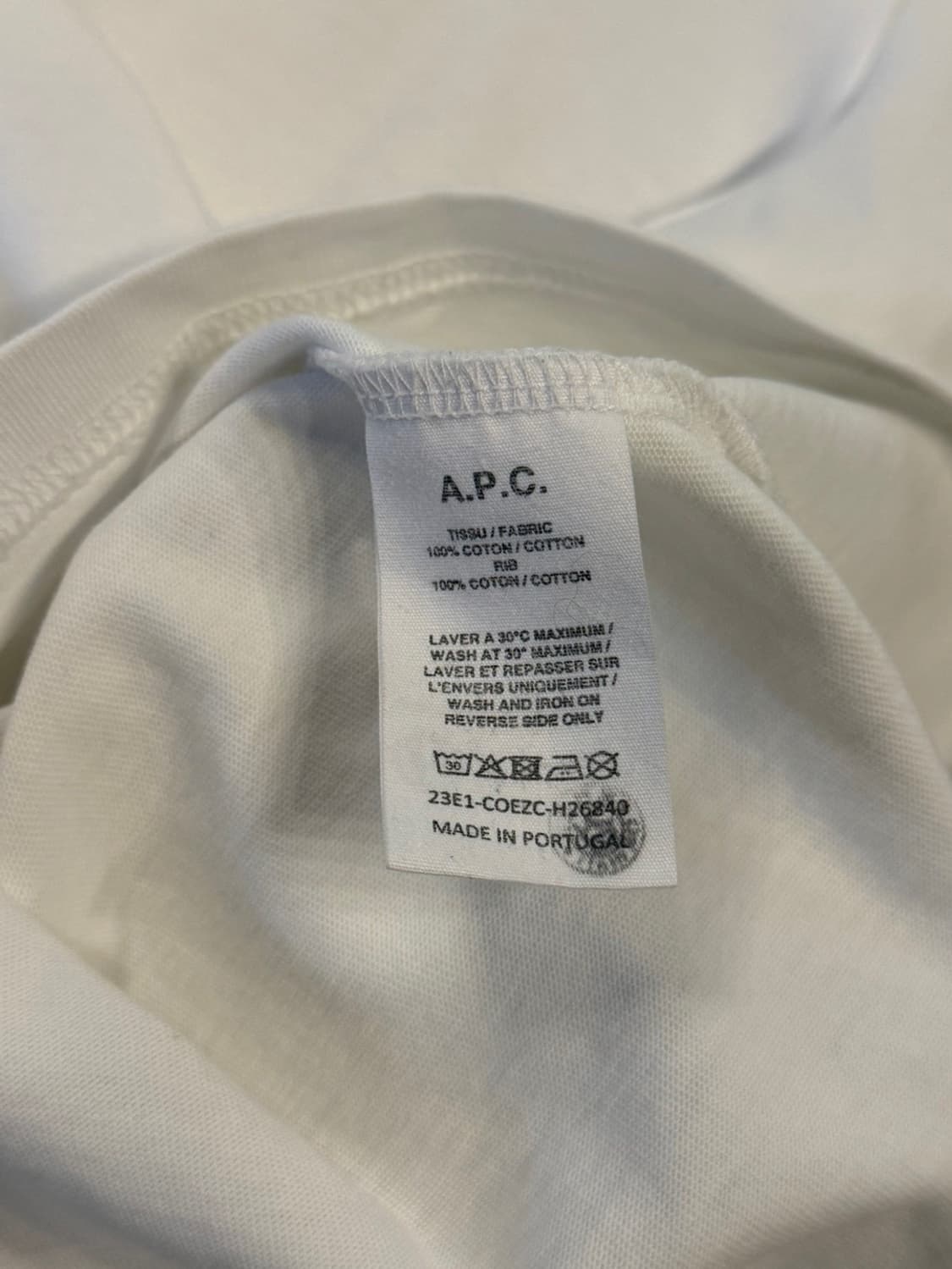 APC 아페쎄 반팔티셔츠 남성100 상품이미지7