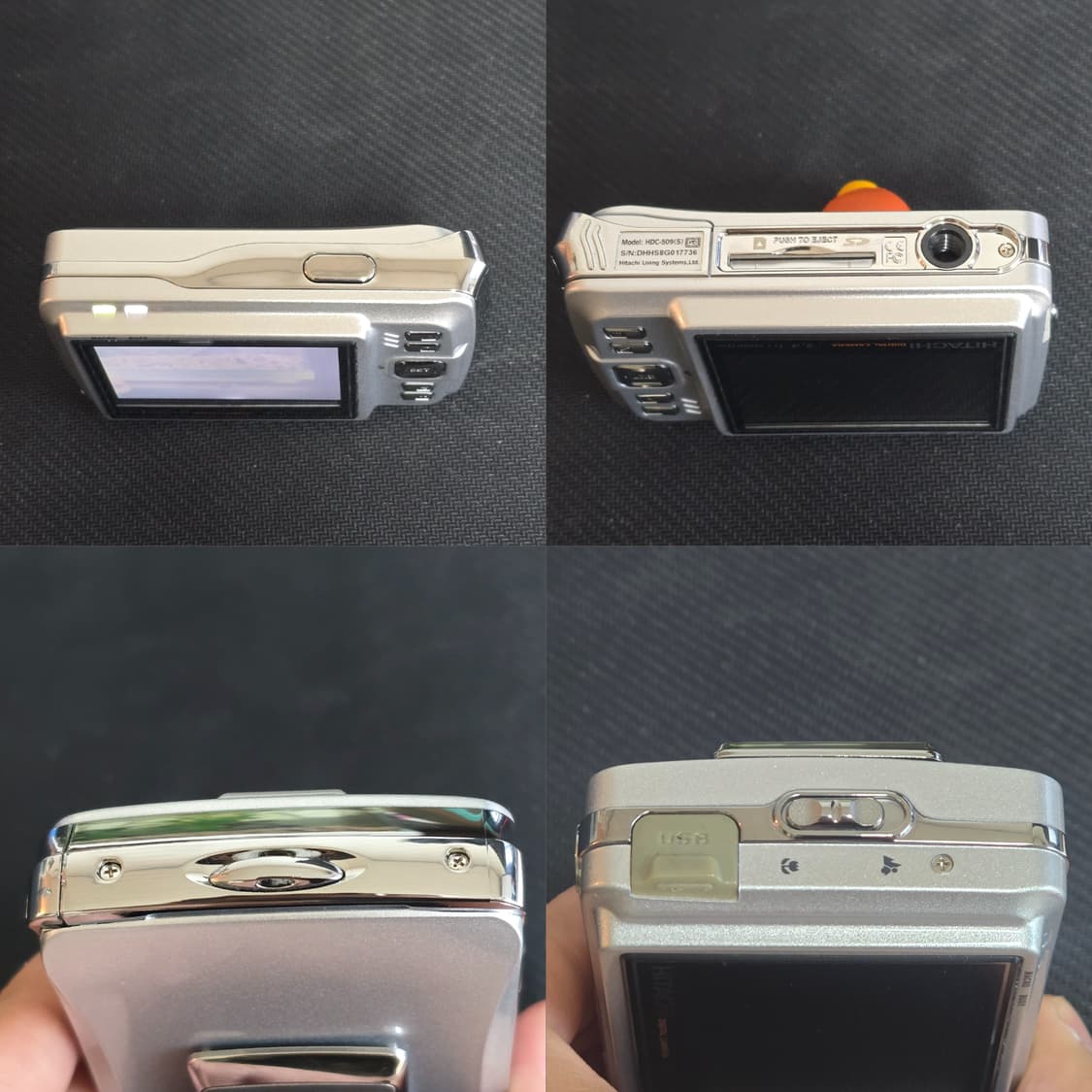 (작례O/빈티지 디카) 히타치 I.mega HDC-509 실버 상품이미지5