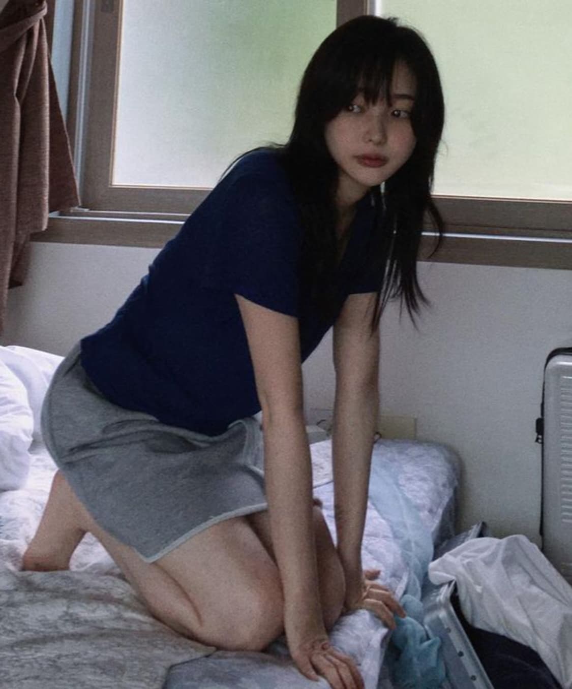 [품절새상품] 손 화민 님 디에이디 코튼 카고 미니 스커트 치마 그레이 상품이미지1