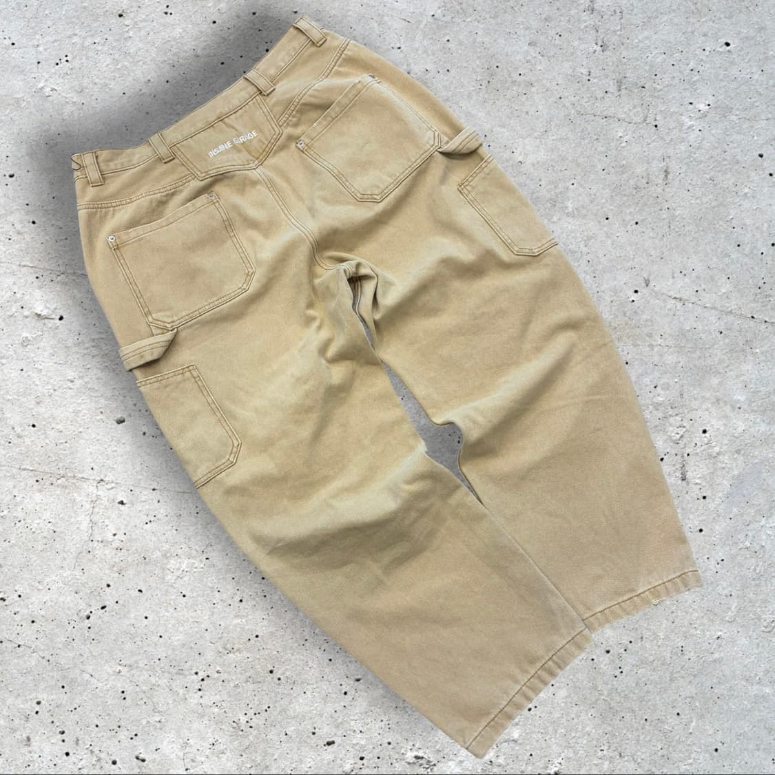 [3] 인세인개러지 베이지 워크웨어  더블니 팬츠 바지 D770 상품이미지2