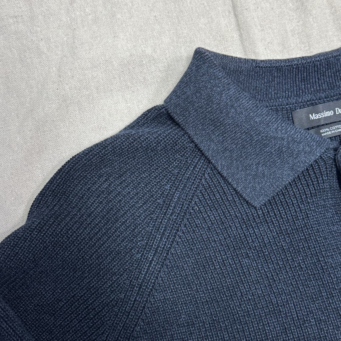 마시모두띠 블루블랙 카라 가디건 L(105) 상품이미지4