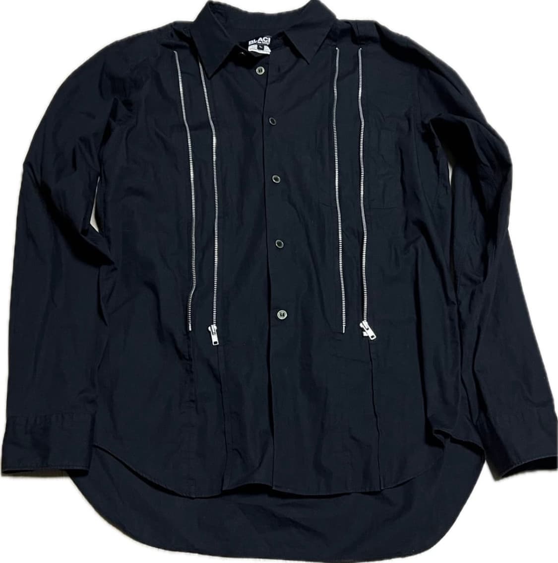 꼼데가르송 블랙 지퍼 셔츠 상품이미지2