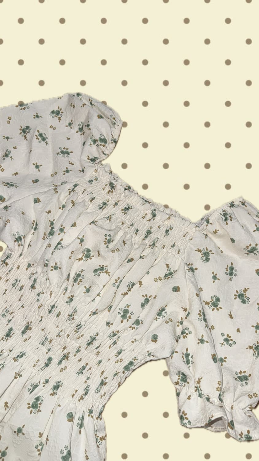 모리걸 클로버 퍼프아이보리 블라우스 상품이미지2