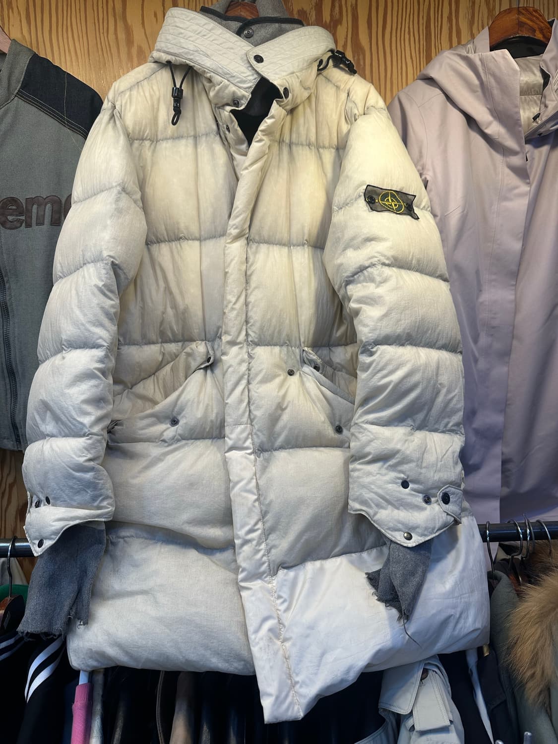 스톤아일랜드 화이트 패딩 상품이미지1