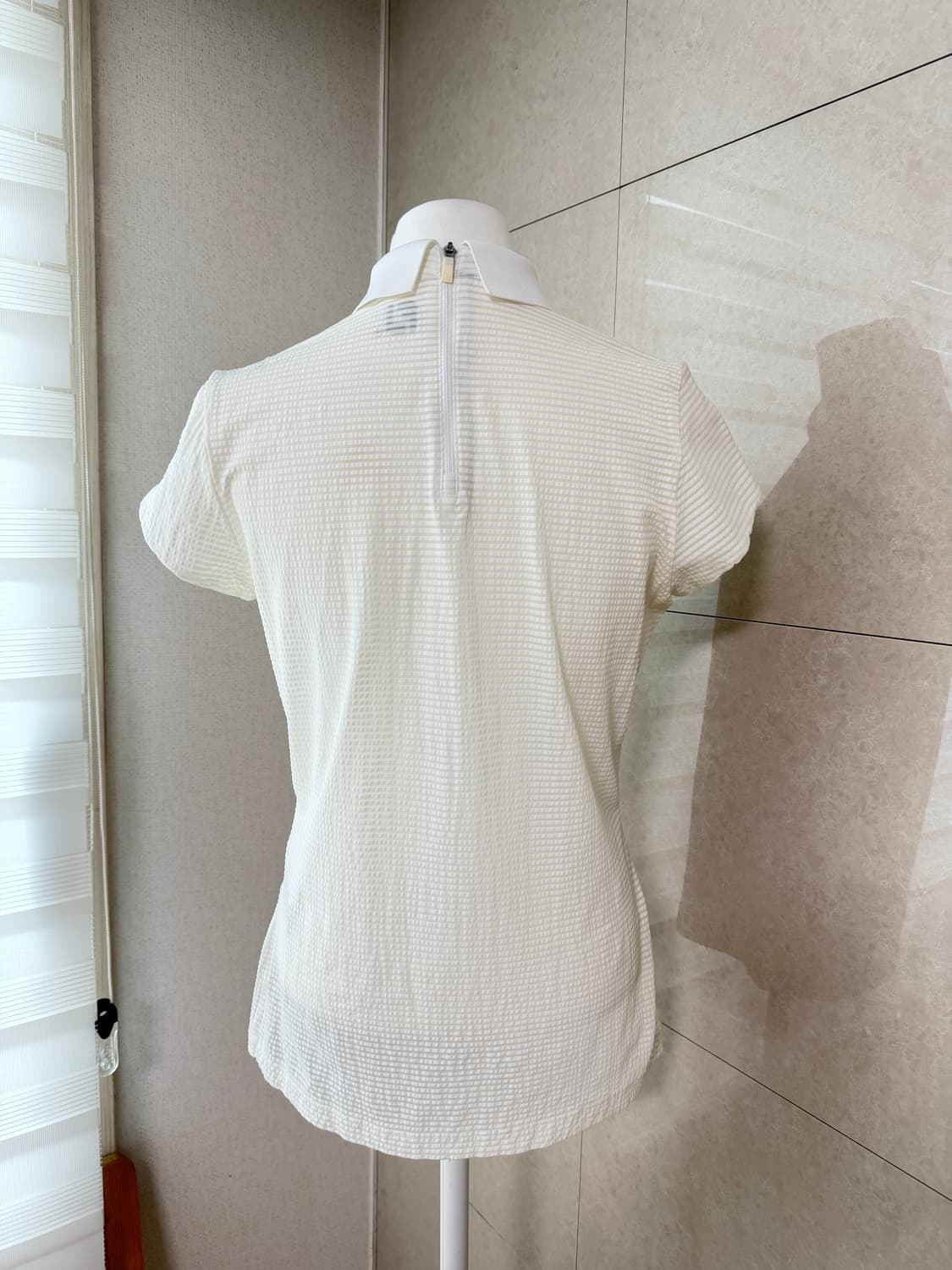 풋조이 FJ 골프웨어 화이트 반팔 카라티 S 상품이미지3