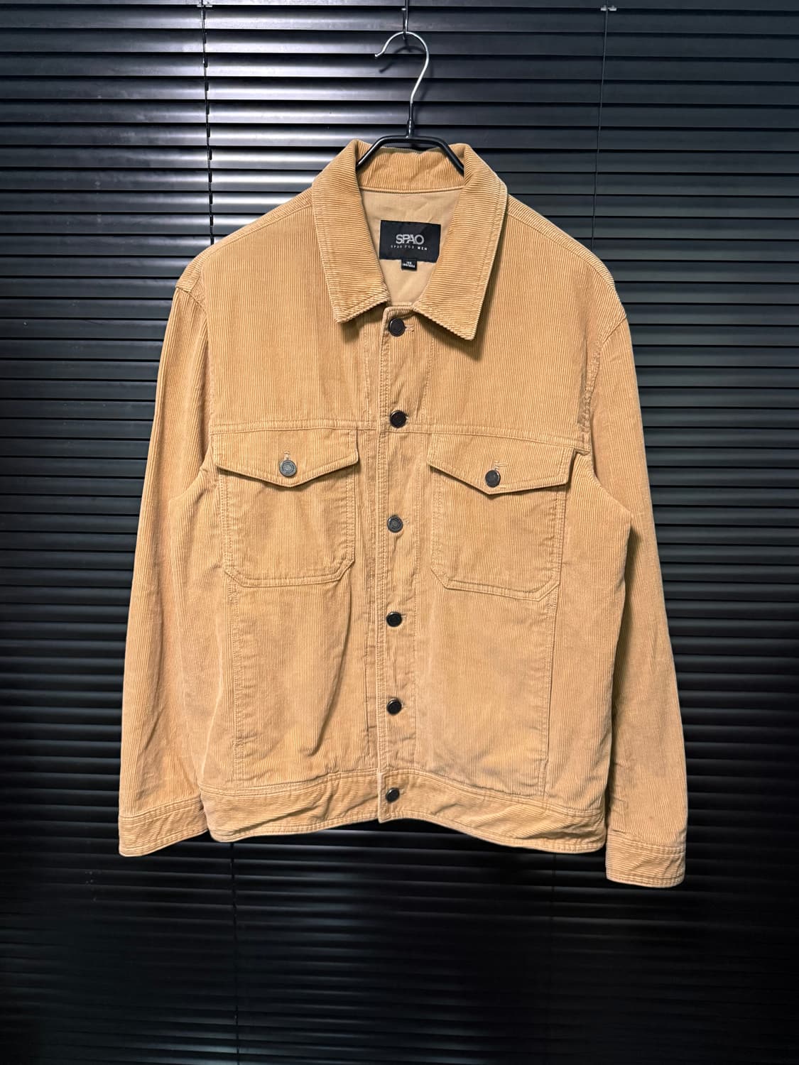 스파오 맨 남자 코듀로이 골덴 베이지 트러커 자켓 105 XL 웨스턴 상품이미지2