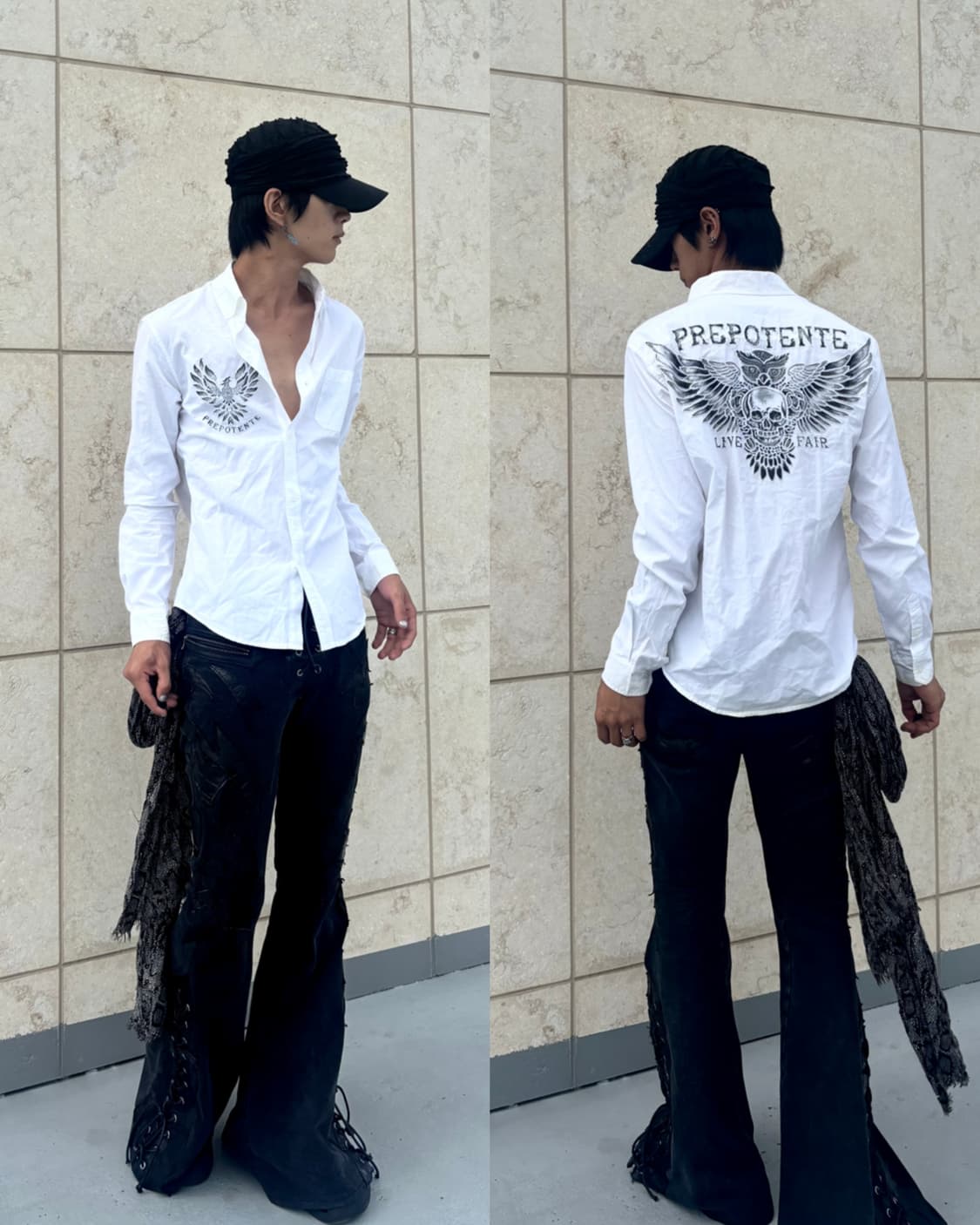 “Prepotente” Gothic Back Skull&Wings Pri 상품이미지1