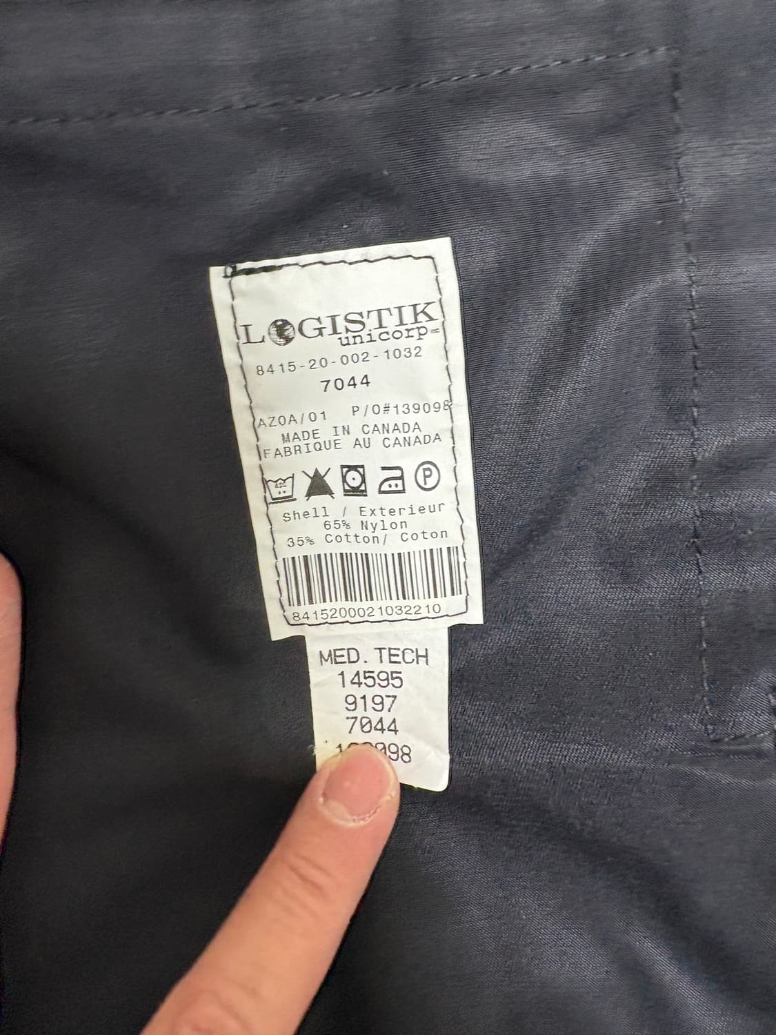 [레어] 90‘s 캐나다군 메딕 보급 블랙 파카(내피 포함) 105 상품이미지10