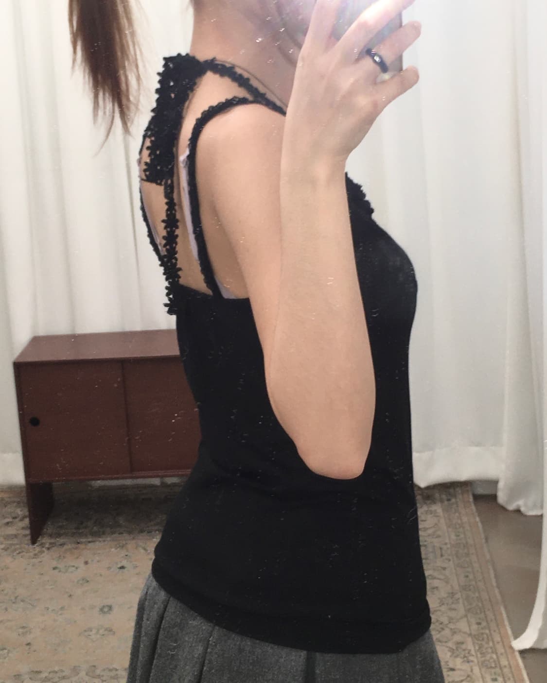 블랙 홀터넥 슬리브리스 상품이미지3