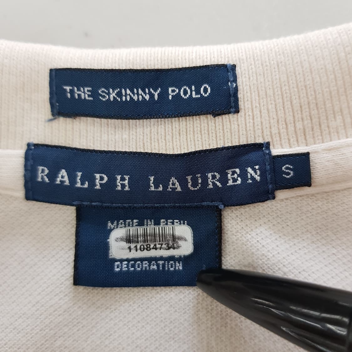 폴로랄프로렌 스키니 긴팔 카라티 S 상품이미지3
