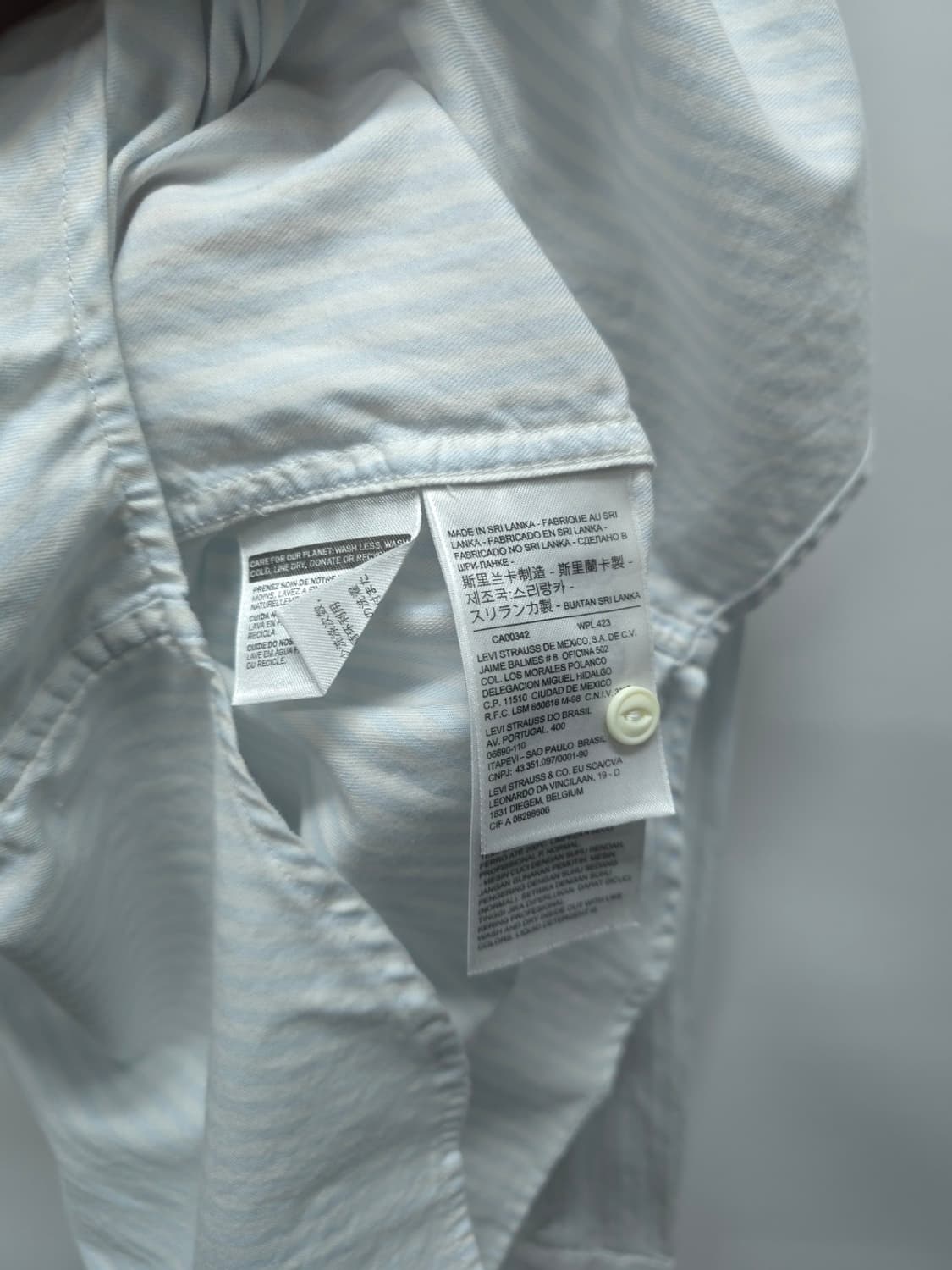 리바이스 화이트라벨 라이트블루 셔츠 ( 여성66~66반 ) 상품이미지10