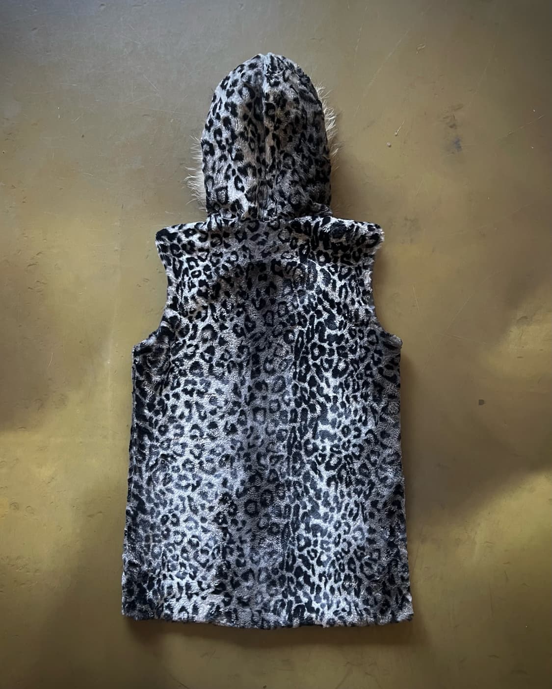 Jpn Vintage Fur Hood Reopard Vest Zip-up 상품이미지8