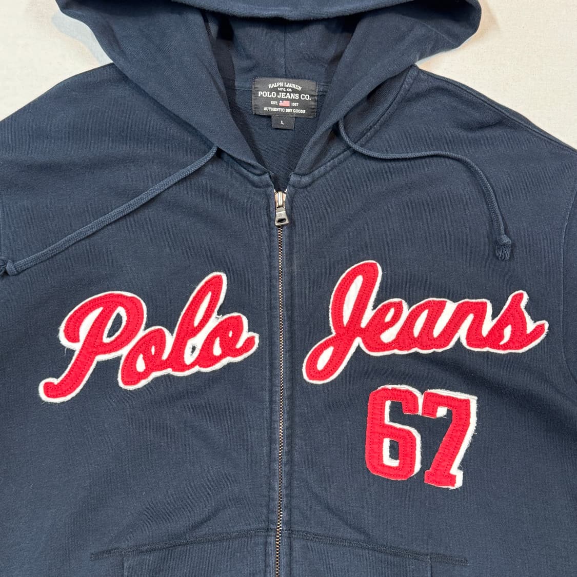 L) 폴로 랄프로렌 진스 RL67 네이비 후드 집업 상품이미지4