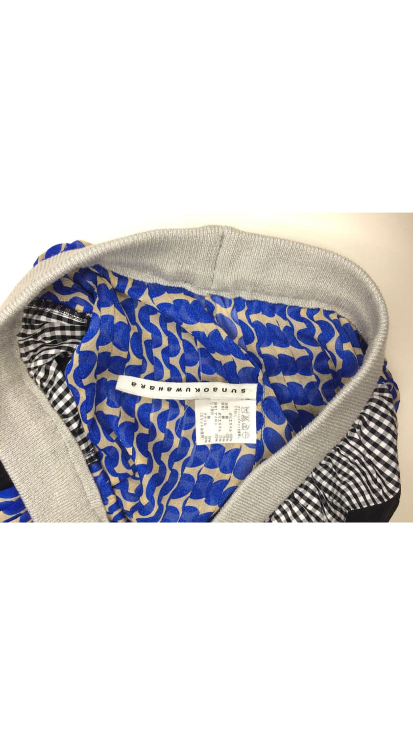 스나오 쿠와하라 블루 도트 땡땡이 쉬폰 스커트 상품이미지4