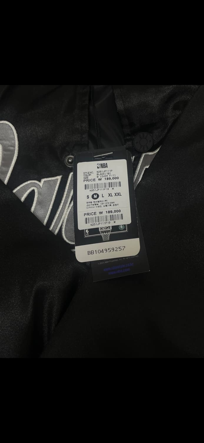 NBA 바시티 스타디움자켓 블랙 M 새상품 상품이미지6