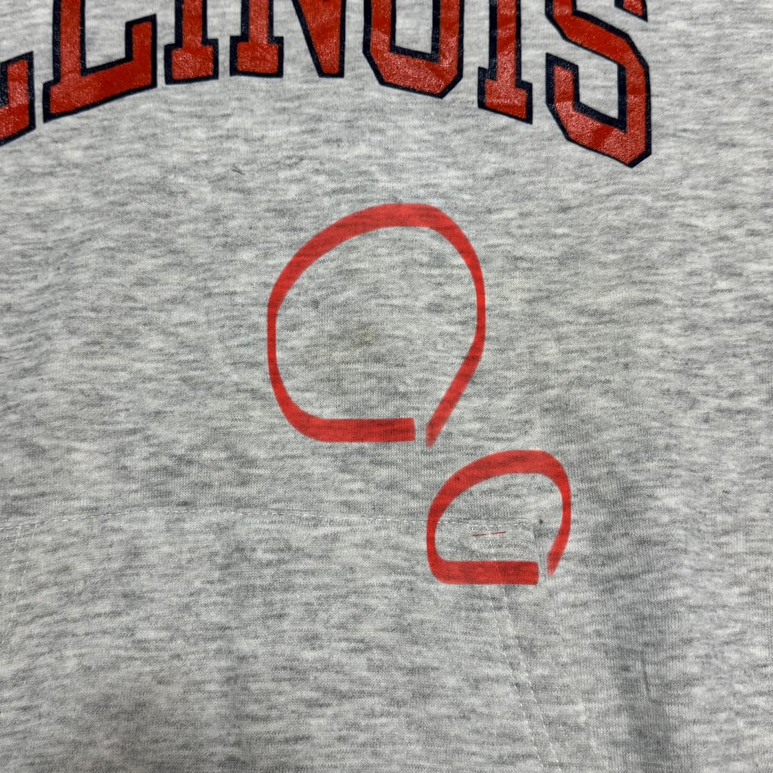 빈티지 80s USA 챔피온 그레이 오트밀 스웻 후드 상품이미지4