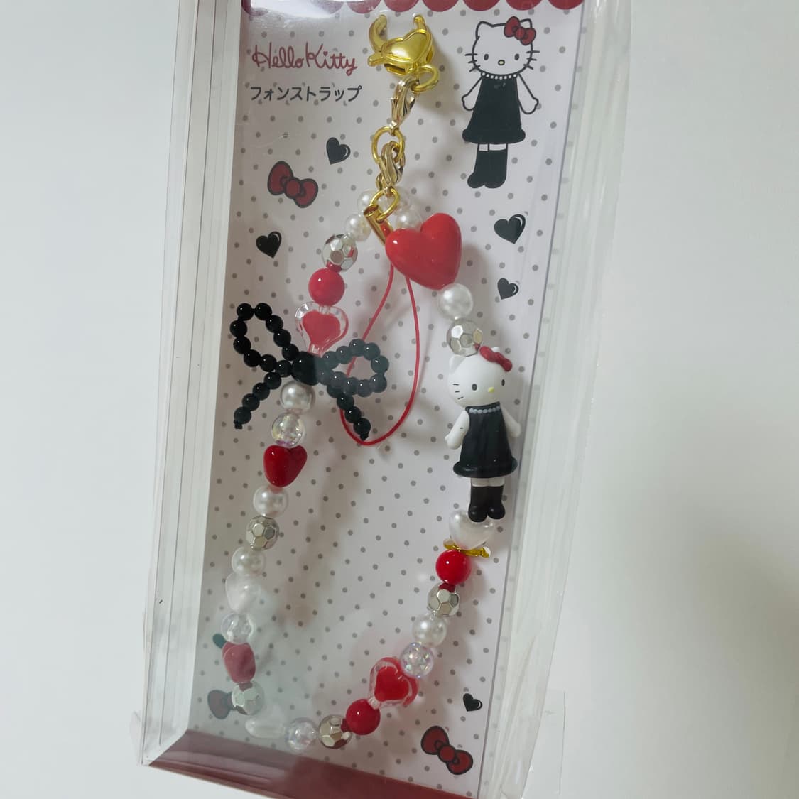 헬로키티 스타일업 스트랩 키링 레드 상품이미지2