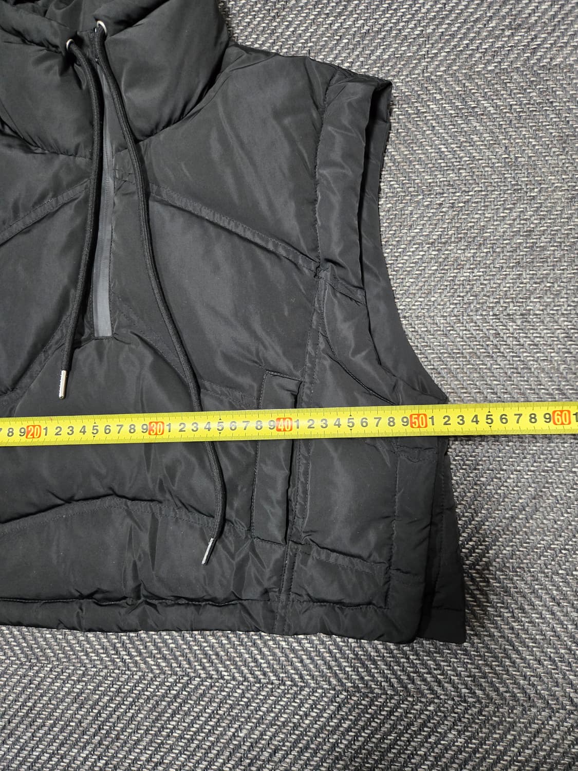 마이네임이즈 mynameis 블랙 반집업 다운패딩 조끼 상품이미지8