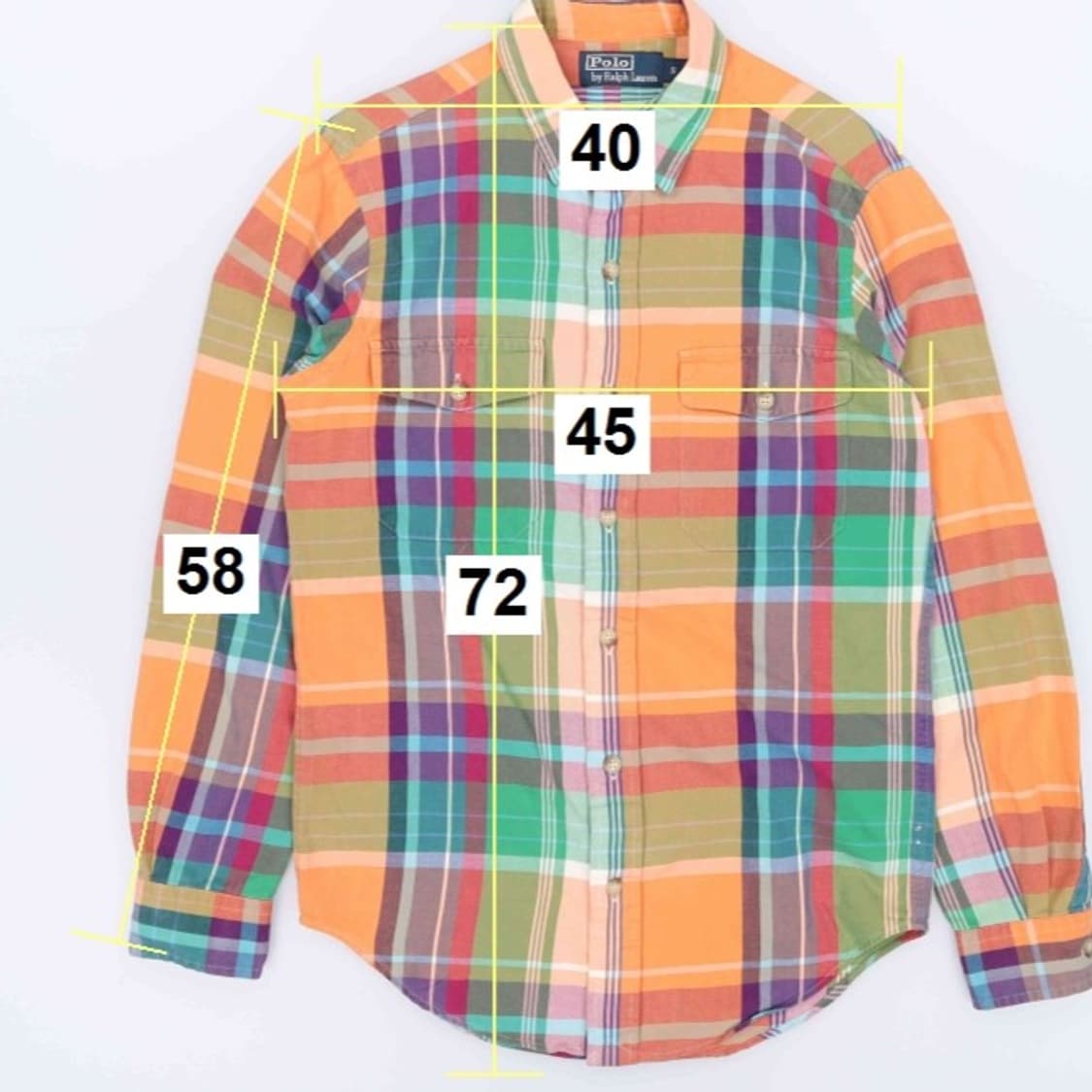 [S] 폴로 랄프로렌 빈티지 마드라스 체크 웨스턴 셔츠 4002 상품이미지8