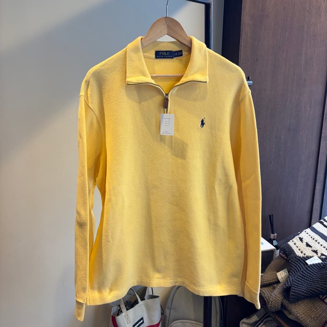 15609 - 폴로 랄프로렌 옐로우 반집업 니트 상품이미지2
