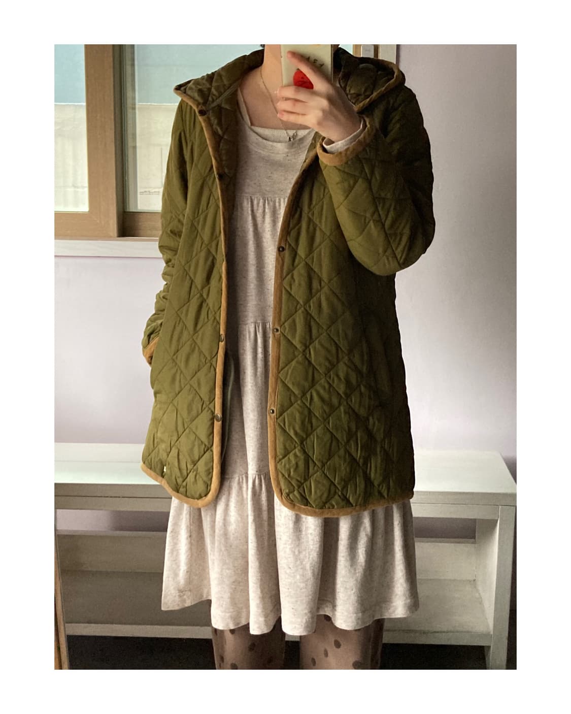 sm2 카키 퀄팅 자켓 상품이미지4