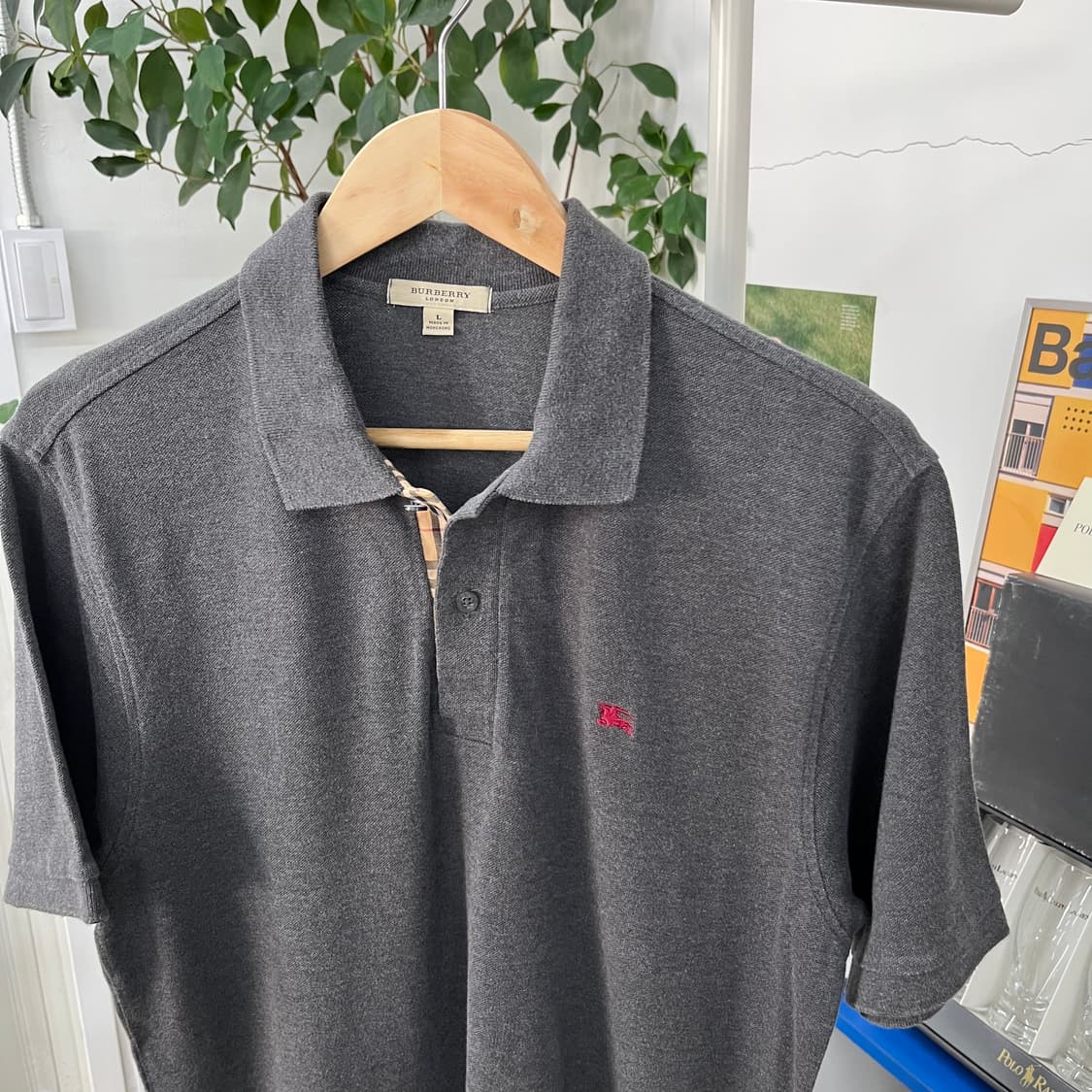 버버리 피케 반팔 카라 티셔츠 L 상품이미지2