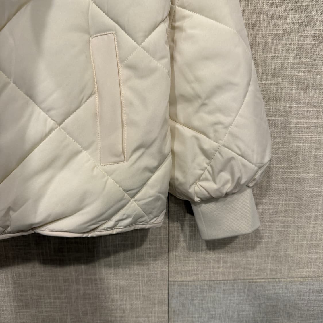 TANKUS 탱커스 아이보리 퀼팅 자켓 경량패딩 (W) 상품이미지3