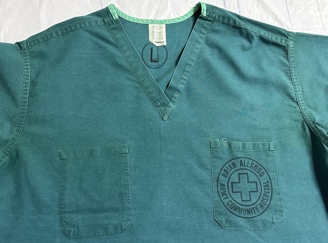 미국 미군 수술복 간호사 군의관 브이넥 반팔 티셔츠 (L) 상품이미지6