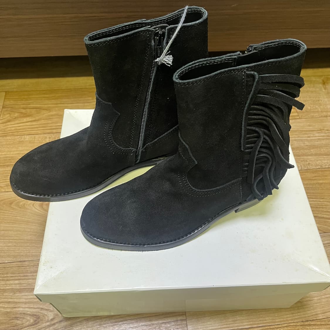 Unused 언유즈드 블랙 스웨이드 웨스턴 부츠 230사이즈 상품이미지6