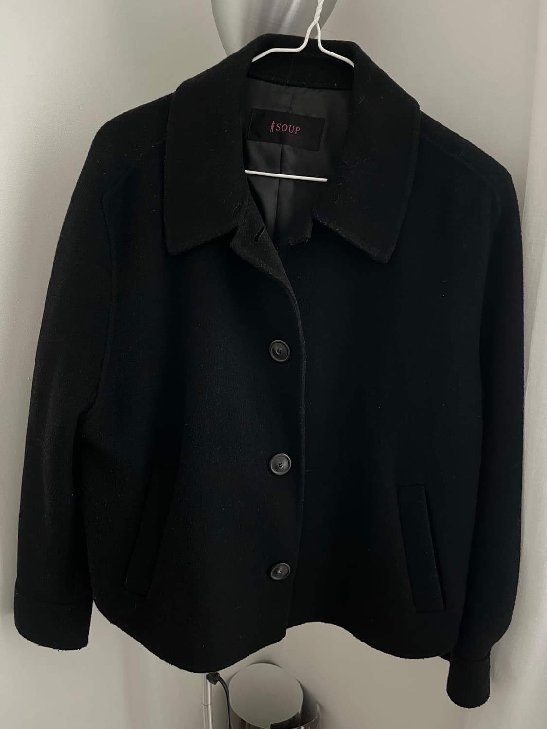 Soup short black coat 상품이미지3