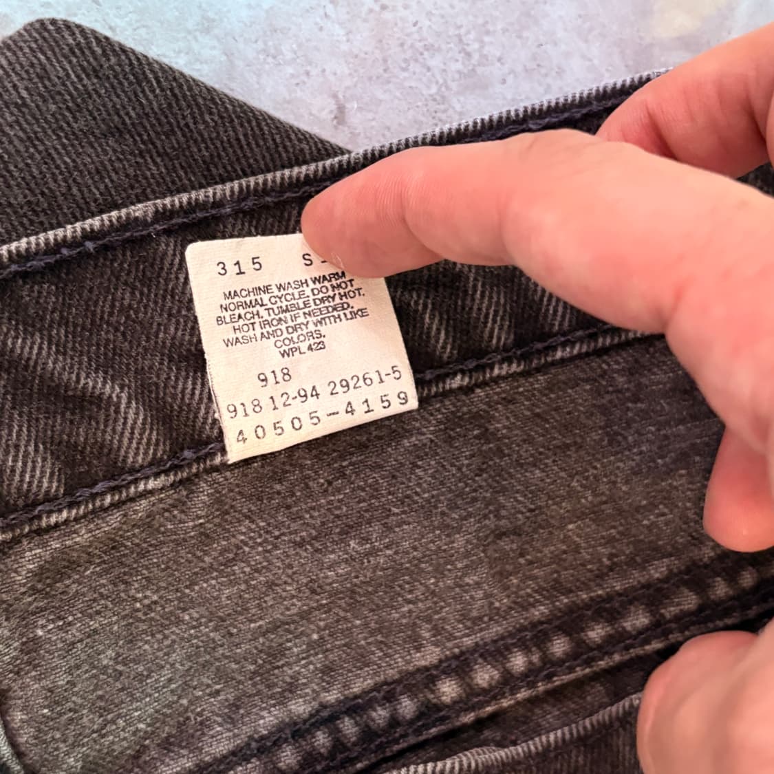 [38/32] USA 리바이스 505 오렌지탭 orange 흑청 블랙 상품이미지8