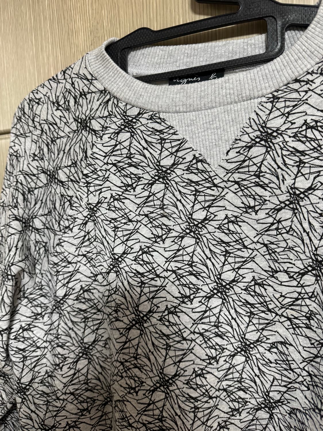 아녜스베 낙서 두들 아티스틱 프린트 기모 맨투맨 스웻셔츠 상품이미지4