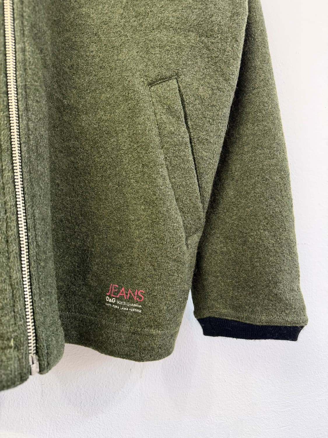 90s 돌체앤가바나 진스 립 니트 후디 상품이미지2