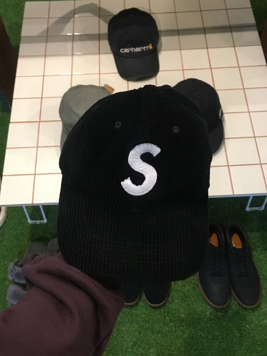 Supreme 슈프림 코듀로이 s코로 캡 블랙 상품이미지5