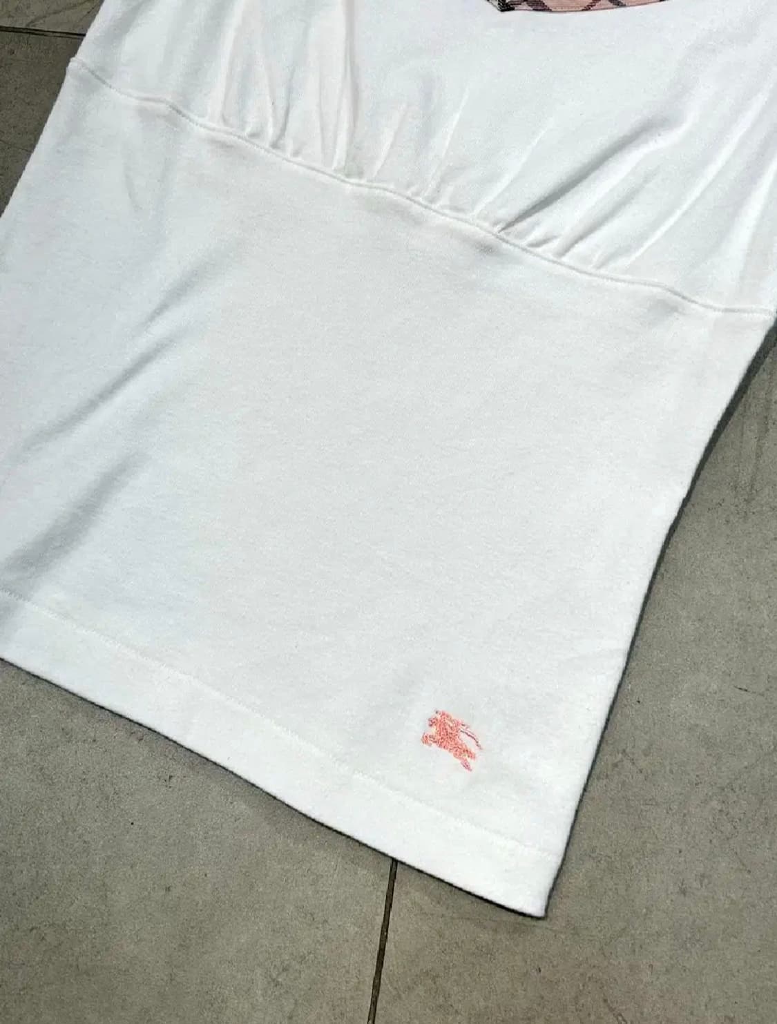 빈티지 버버리 블루라벨 핑크 노바체크 나시 슬리브리스 상품이미지2